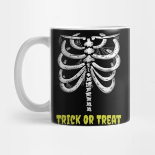 Trick Or Treat Funny Skeleton Halloween Design Mug